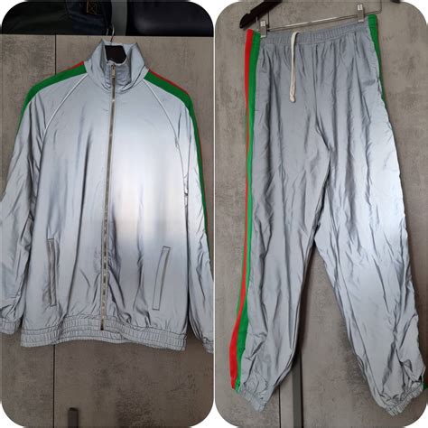 gucci reflective tracksuit|gucci tracksuit cheap.